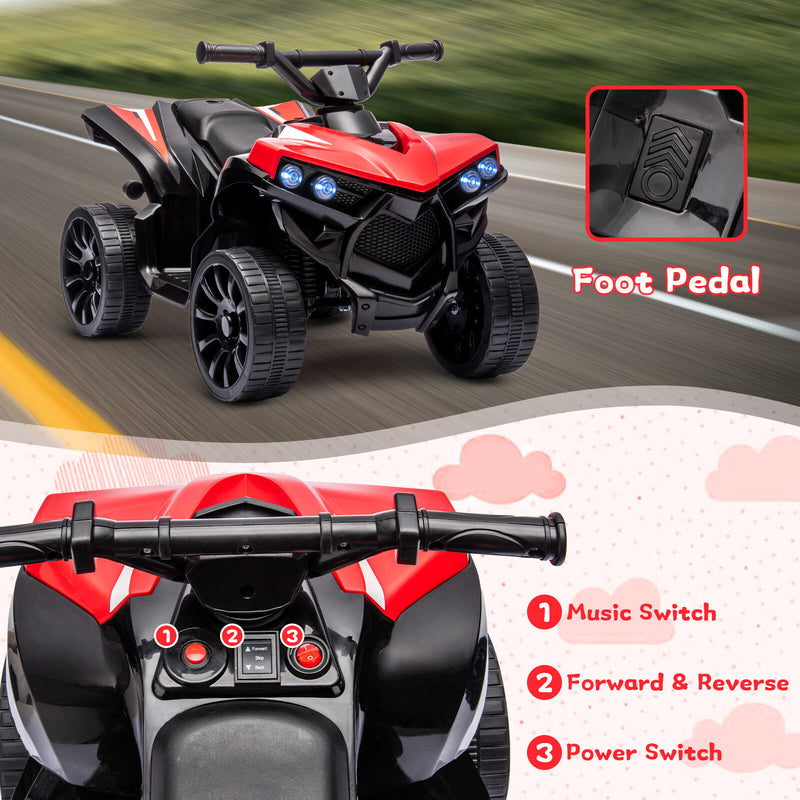 6V Battery-Powered Electric Ride-On 4 Wheeler ATV Toy for Toddlers Magic Cars 5