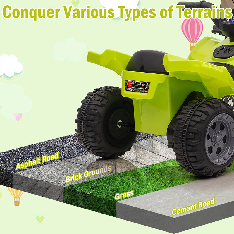Kids 6V Ride-On 4-Wheeler ATV Toy Car for Boys and Girls with 1.8 MPH Max Speed Magic Cars 12