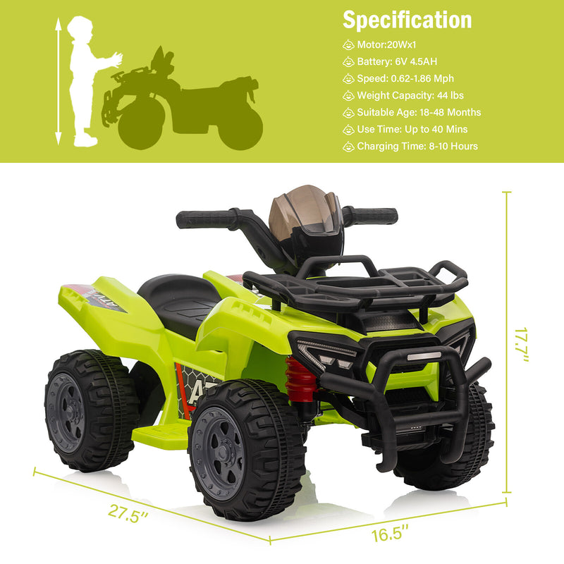 Kids 6V Ride-On 4-Wheeler ATV Toy Car for Boys and Girls with 1.8 MPH Max Speed Magic Cars 14
