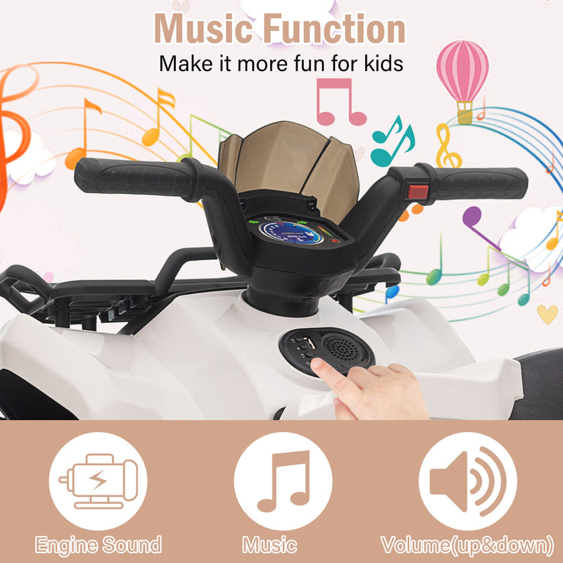 Kids 6V Ride-On 4-Wheeler ATV Toy Car for Boys and Girls with 1.8 MPH Max Speed Magic Cars 18