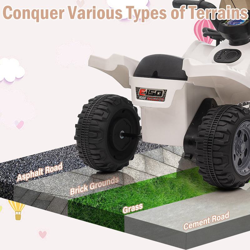Kids 6V Ride-On 4-Wheeler ATV Toy Car for Boys and Girls with 1.8 MPH Max Speed Magic Cars 19