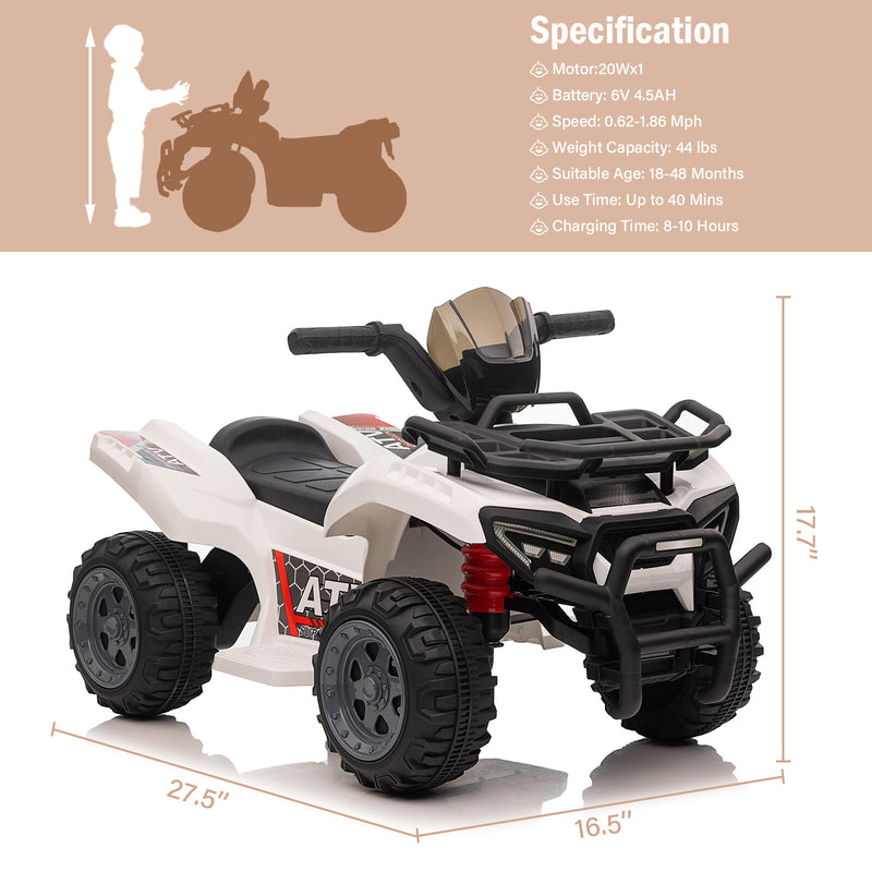 Kids 6V Ride-On 4-Wheeler ATV Toy Car for Boys and Girls with 1.8 MPH Max Speed Magic Cars 20