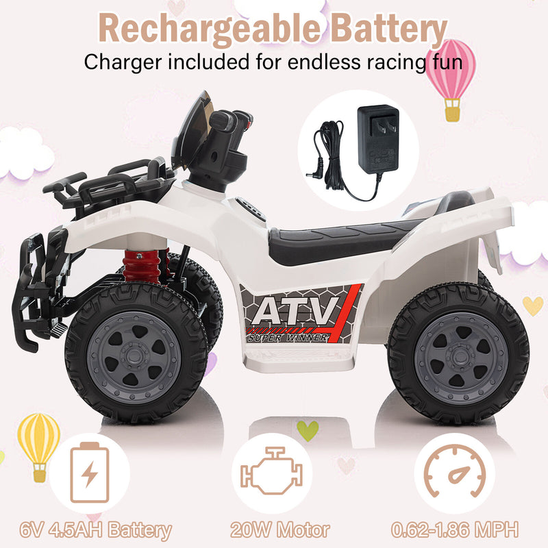 Kids 6V Ride-On 4-Wheeler ATV Toy Car for Boys and Girls with 1.8 MPH Max Speed Magic Cars 21