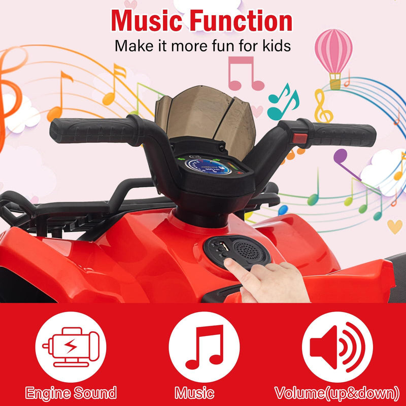 Kids 6V Ride-On 4-Wheeler ATV Toy Car for Boys and Girls with 1.8 MPH Max Speed Magic Cars 3
