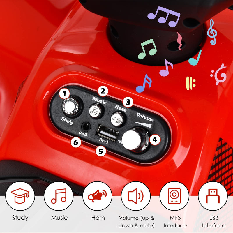 Battery-Powered Kids 4-Wheeler ATV with Front Storage Basket and Toddler Quad Design Magic Cars 2