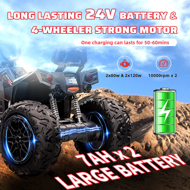 Kids 24V 4WD Electric Ride-On ATV Car with 4x80W Powerful Motors Magic Cars 10