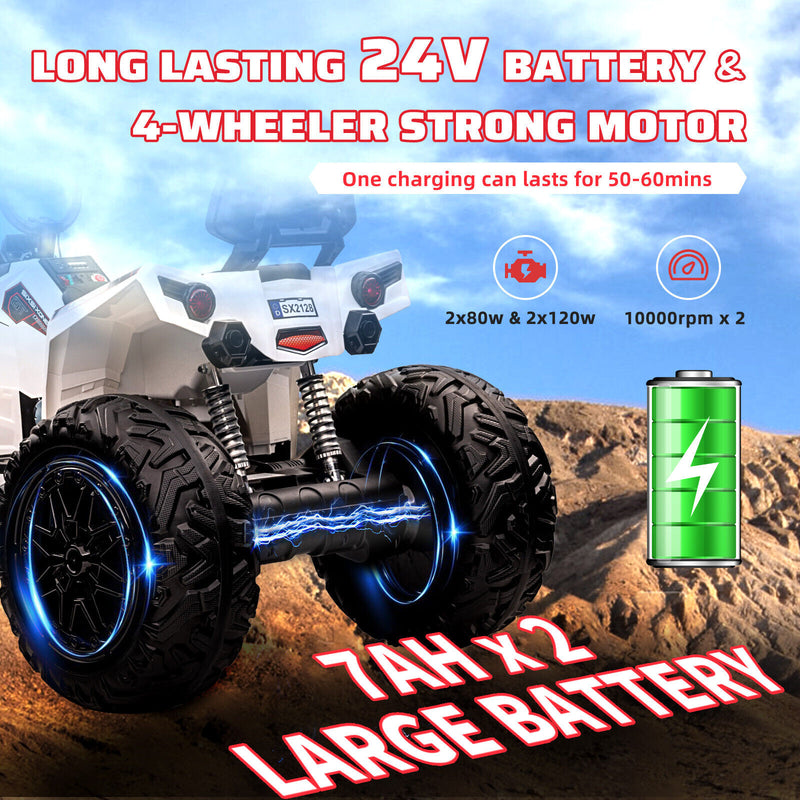 Kids 24V 4WD Electric Ride-On ATV Car with 4x80W Powerful Motors Magic Cars 18
