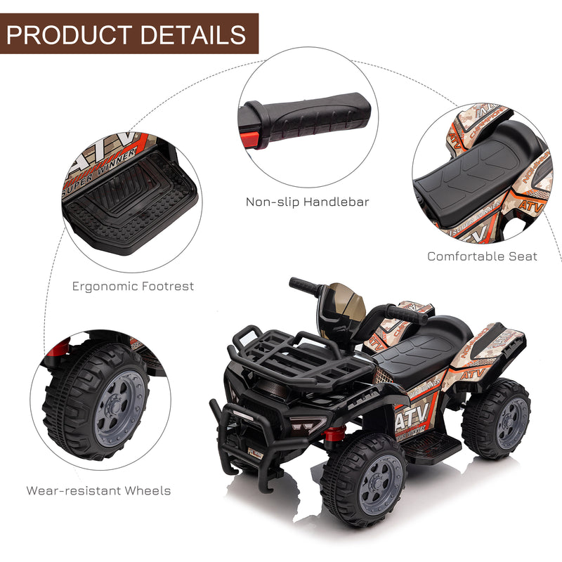 Motorized Kids 6V Battery-Powered Electric Four Wheeler Ride-On ATV Quad Car Magic Cars 4