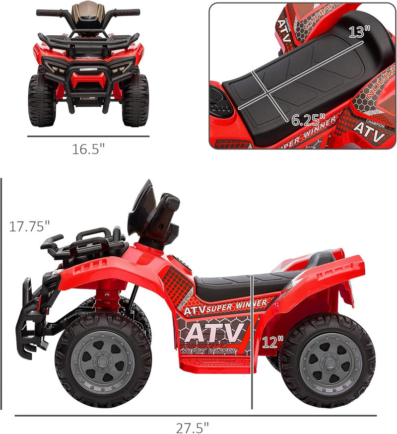Kids Motorized 6V Electric Ride-On ATV Four Wheeler Quad Bike Magic Cars 4