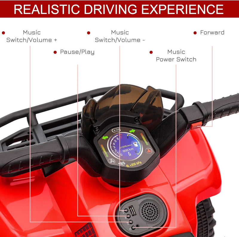 Kids Motorized 6V Electric Ride-On ATV Four Wheeler Quad Bike Magic Cars 5