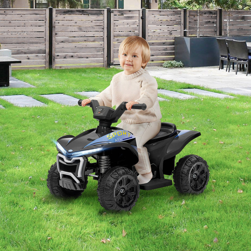 Kids 6V Ride-On ATV Quad Toy with Rechargeable Battery Black Magic Cars 8