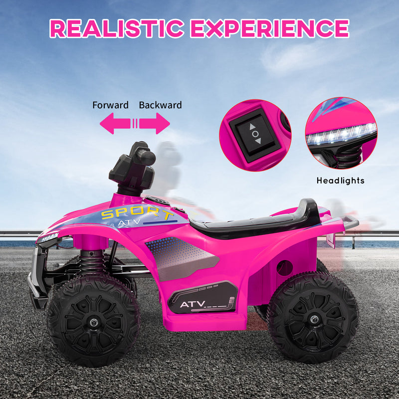 6V Kids Ride-On ATV Quad Toy with Rechargeable Battery, Lights, and Music for Toddlers Magic Cars 4