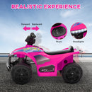 Kids 6V Pink Ride-On ATV Quad Toy with Rechargeable Battery Magic Cars 5