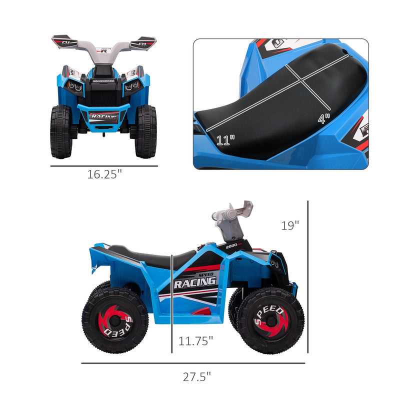 Kids 6V Blue ATV Quad Four-Wheeler with Forward and Reverse Controls Magic Cars 1