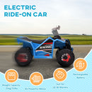 Kids 6V Blue ATV Quad Four-Wheeler with Forward and Reverse Controls Magic Cars 5