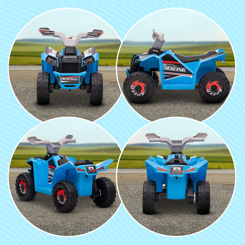 Kids 6V Blue ATV Quad Four-Wheeler with Forward and Reverse Controls Magic Cars 7