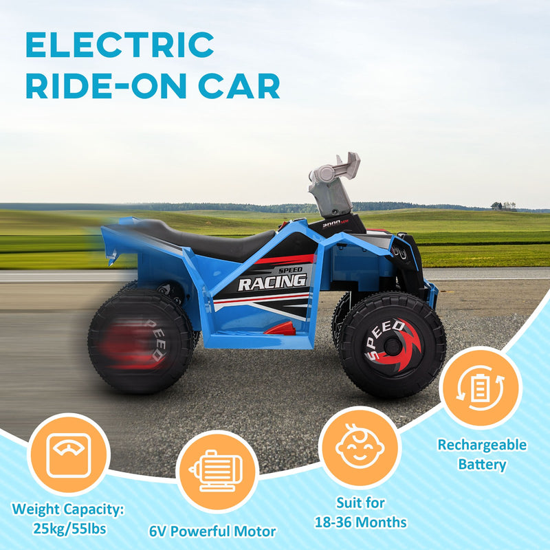 Kids 6V Blue ATV Quad Car Four-Wheeler with Forward and Reverse Magic Cars 5