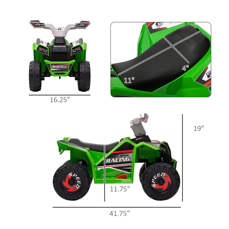 Kids 6V Green ATV Quad Car Four-Wheeler with Forward and Reverse Magic Cars 2