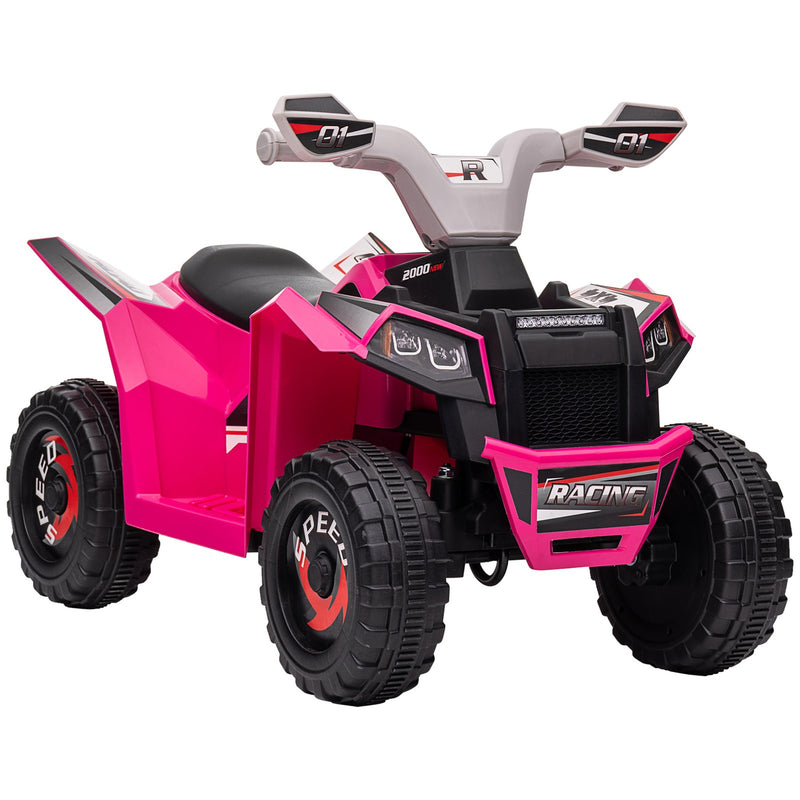 Kids 6V Pink Four-Wheeler ATV Quad Car with Forward and Backward Drive Magic Cars 2