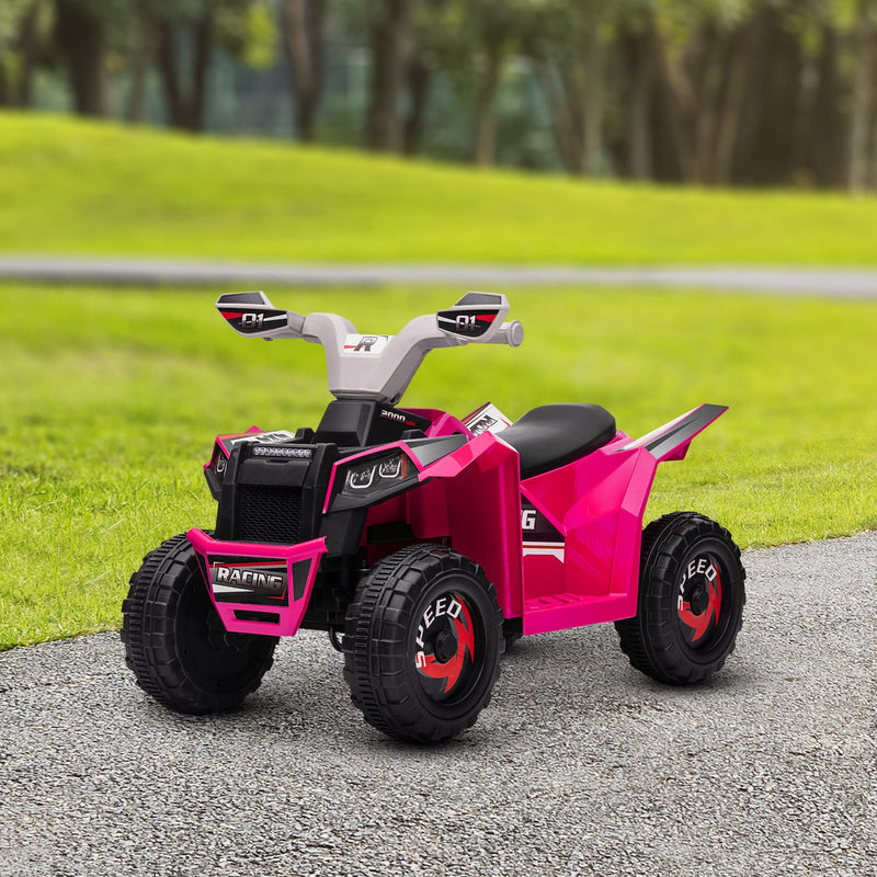 Kids 6V Pink Four-Wheeler ATV Quad Car with Forward and Backward Drive Magic Cars 8