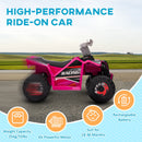 Kids 6V Pink Four-Wheeler ATV Quad Car with Forward and Reverse Magic Cars 5