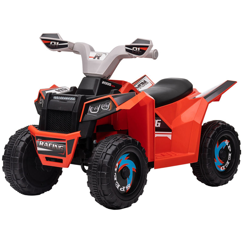 Kids 6V Red Four-Wheeler ATV Quad Car with Forward and Backward Drive Magic Cars 3