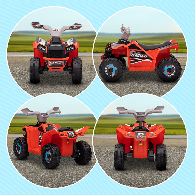 Kids 6V Red Four-Wheeler ATV Quad Car with Forward and Backward Drive Magic Cars 7