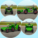Kids Green ATV Quad Car with Rear Trailer Toy Magic Cars 9