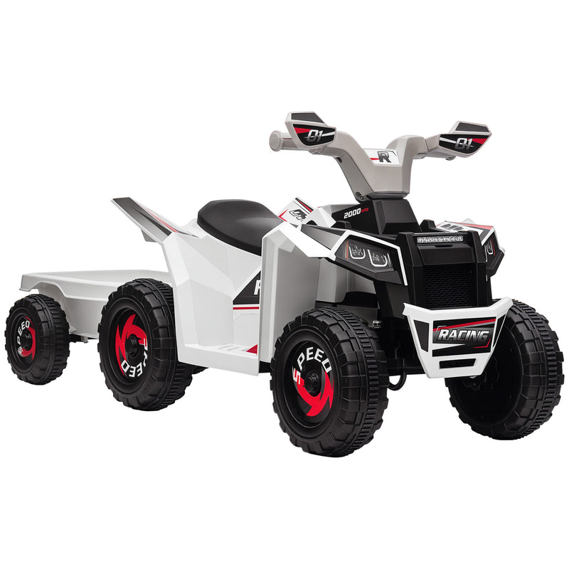 Kids ATV Quad Car with Rear Trailer and Music Magic Cars 2