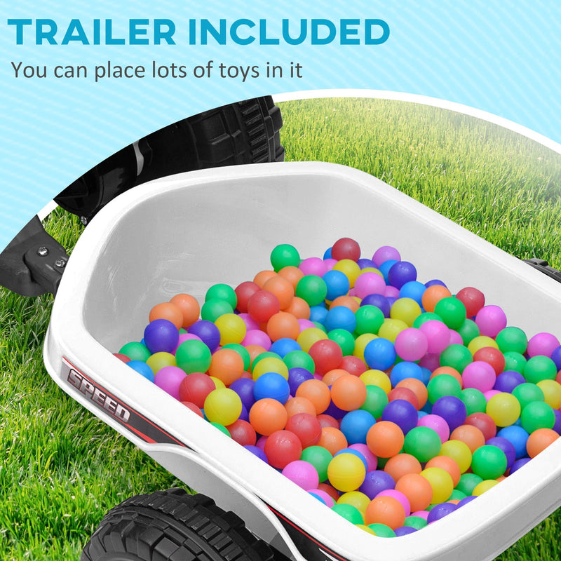 Kids ATV Quad Car with Rear Trailer and Music Magic Cars 4