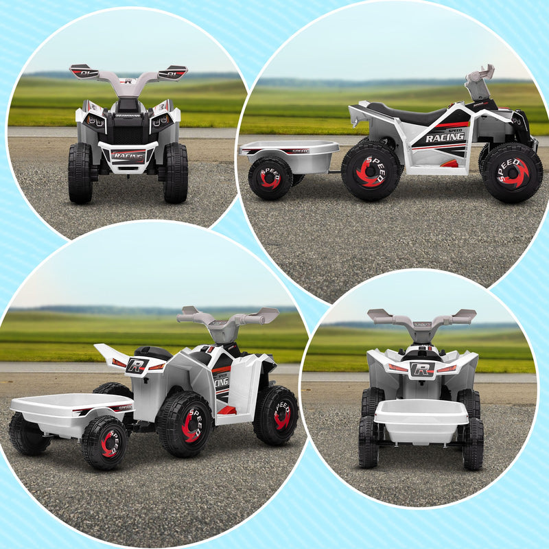 Kids ATV Quad Car with Rear Trailer and Music Magic Cars 9