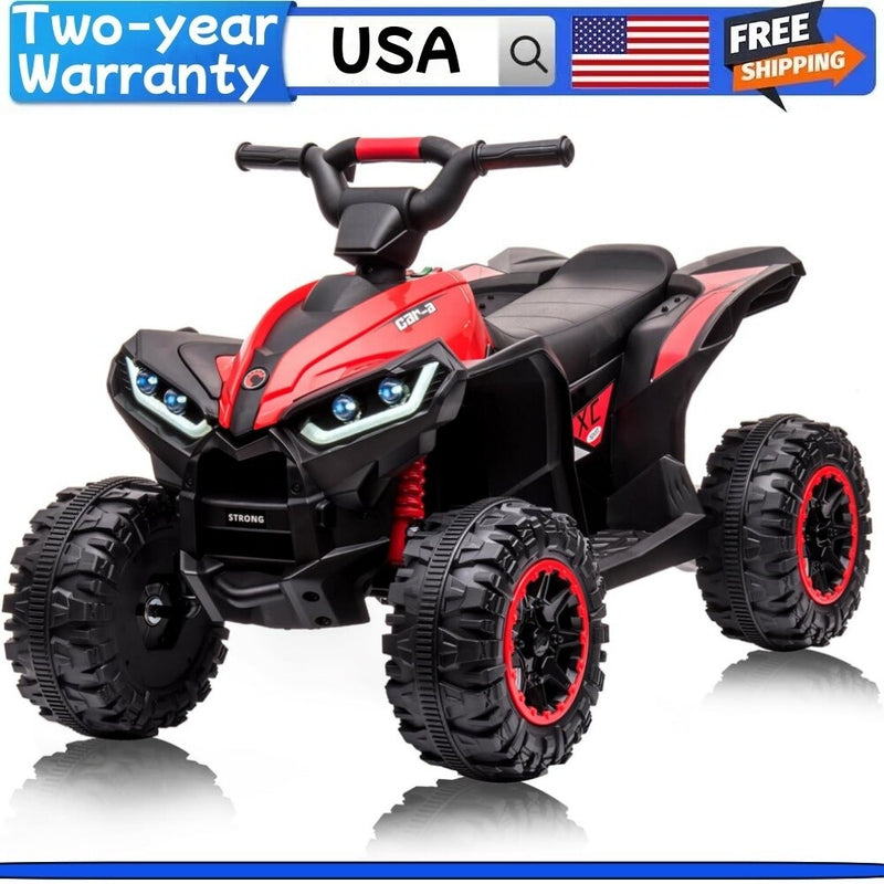Kids 12V Battery-Powered 4-Wheeler LED Ride-On ATV Toy Vehicle Magic Cars 7