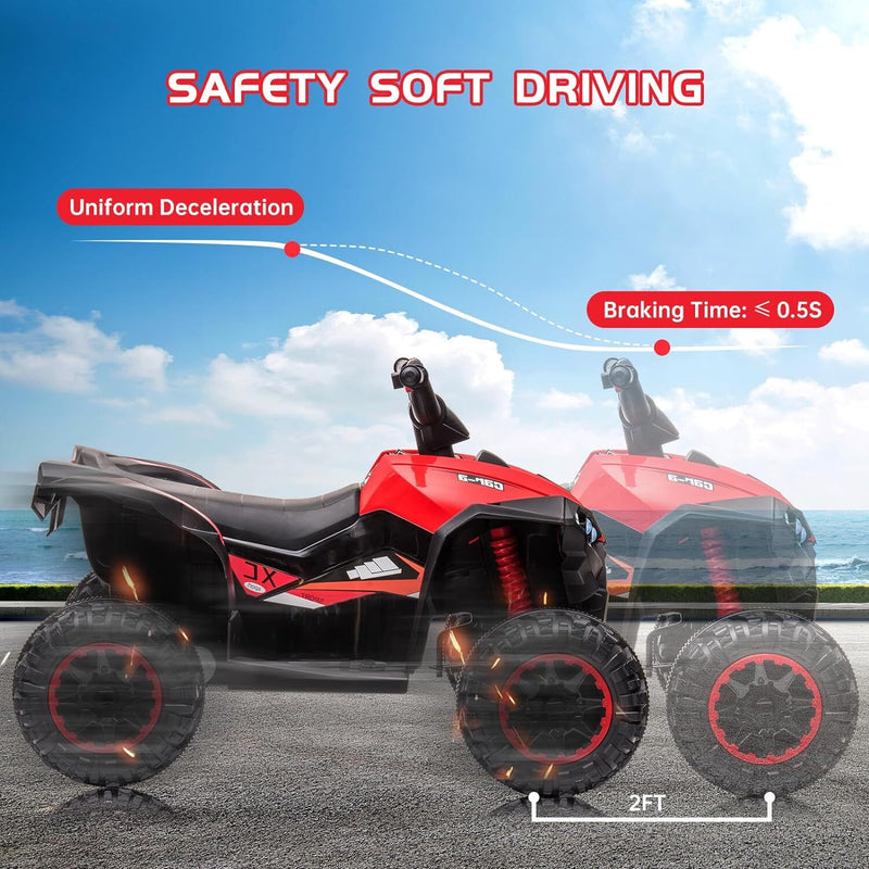 12V Battery-Powered Kids 4-Wheeler ATV Ride-On Toy with Music Magic Cars 11