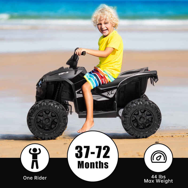 12V Battery-Powered Kids 4-Wheeler ATV Ride-On Toy with Music Magic Cars 6