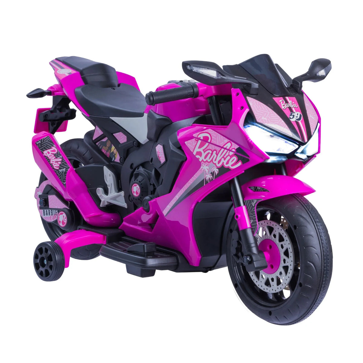 6V Battery-Powered Barbie Motorcycle with Training Wheels for Ages 3+ Free Warranty 1 Year 6V Battery-Powered Barbie Motorcycle with Training Wheels for Ages 3+ Free Warranty 1 Year