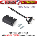 Kids Battery Kit with 2-Pin Power Connector Compatible with Tesla Cyberquad CNX-50 DJ7021 Magic Cars 0