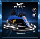 360° Spinning Ride-On Bumper Car for Kids, Blue and Black Magic Cars 2