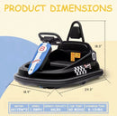 360° Spinning Ride-On Bumper Car for Kids, Blue and Black Magic Cars 5