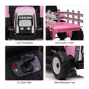 Battery-Powered Electric Tractor with Trailer Toddler Ride-On and Remote Control Magic Cars 12