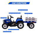 Battery-Powered Electric Tractor with Trailer Toddler Ride-On and Remote Control Magic Cars 16