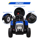 Battery-Powered Electric Tractor with Trailer Toddler Ride-On and Remote Control Magic Cars 18