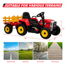 Battery-Powered Electric Tractor with Trailer Toddler Ride-On and Remote Control Magic Cars 22