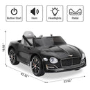 12V Electric Kids Ride-On Car with Remote Control and Music, Bentley Style Magic Cars 15
