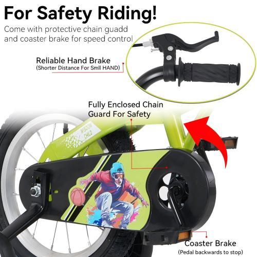 18-Inch Sporty Kids Bike for Boys and Girls Ages 5-10 Years Magic Cars 4