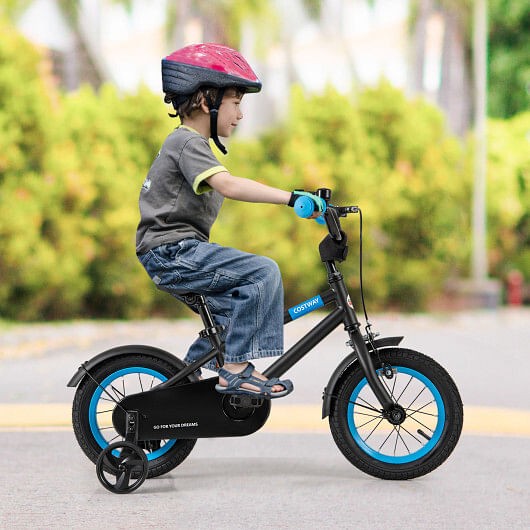 12-Inch Kids Bike with Adjustable Handlebar and Saddle in Black Magic Cars 2