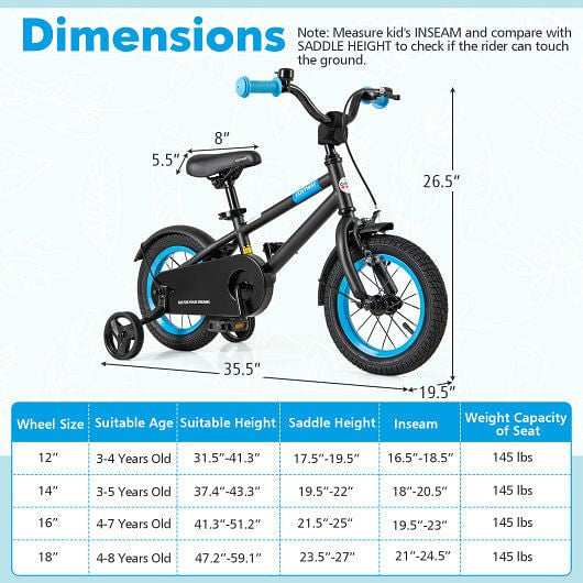 12-Inch Kids Bike with Adjustable Handlebar and Saddle in Black Magic Cars 3