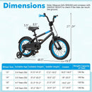 Kids 14-Inch Bike with Adjustable Handlebar and Saddle Black Magic Cars 3