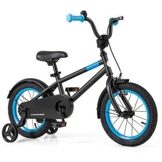 Kids 14-Inch Bike with Adjustable Handlebar and Saddle Black Magic Cars Variant 0