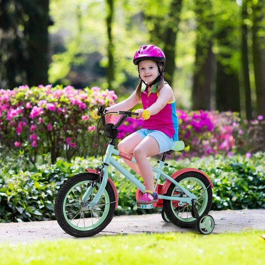 14-Inch Blue Kids Bike with Adjustable Handlebar and Saddle Magic Cars 1