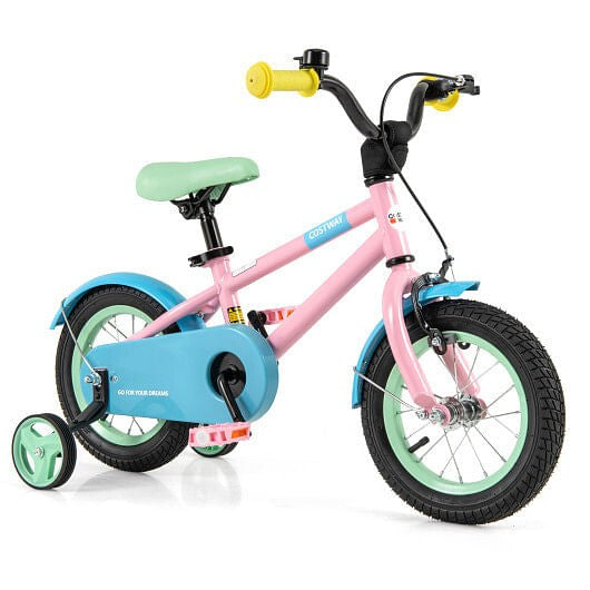 Pink 12-Inch Kids Bike with Adjustable Handlebar and Saddle Magic Cars Variant 0